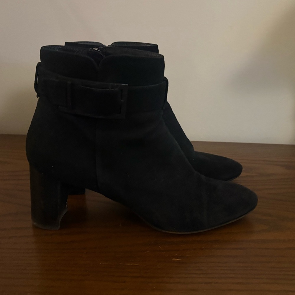Aquatalia Black Suede Ankle Boots